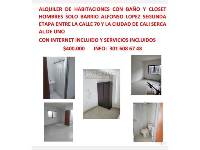 Habitaciones, Alquiler en Alfonso López