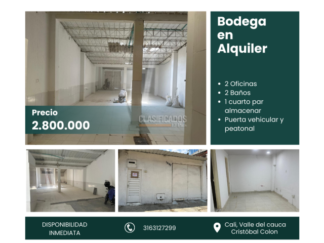 Locales y Bodegas, Alquiler en Cristóbal Colón