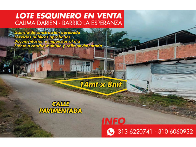 Lotes, Venta en Calima (Darién)