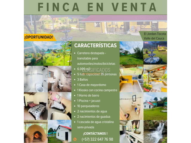 Fincas y Casas Campestres, Venta en Dagua