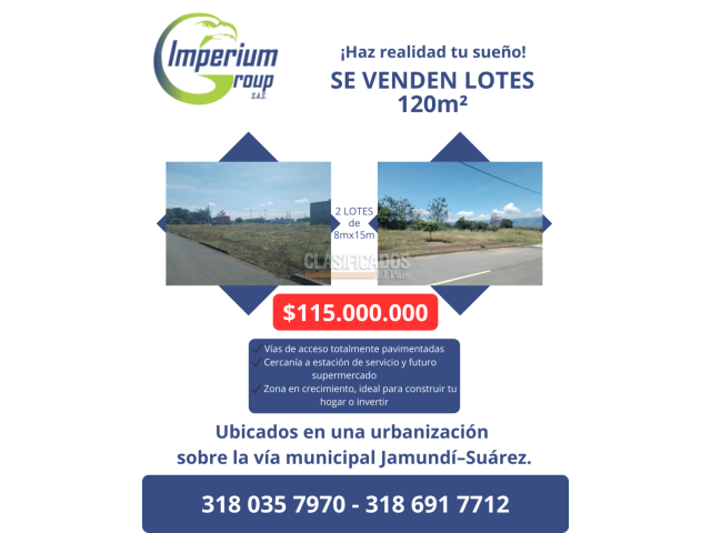 Lotes, Venta en Jamundí