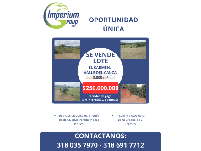 Lotes, Venta en Dagua
