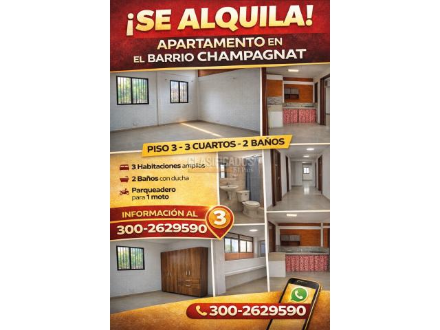 Apartamentos, Alquiler en Champagñat