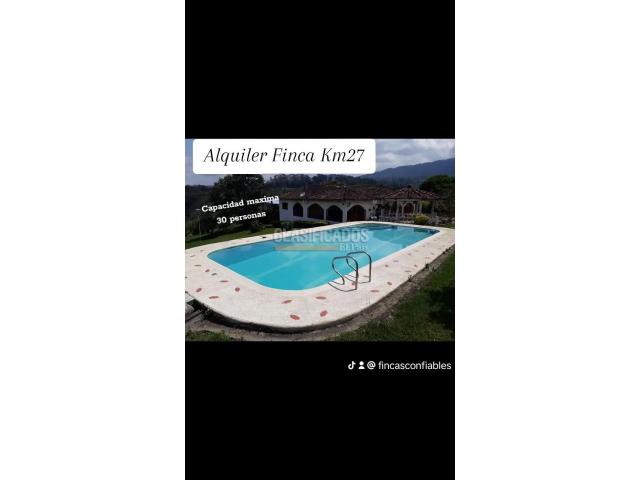 Fincas y Casas Campestres, Alquiler en Dagua