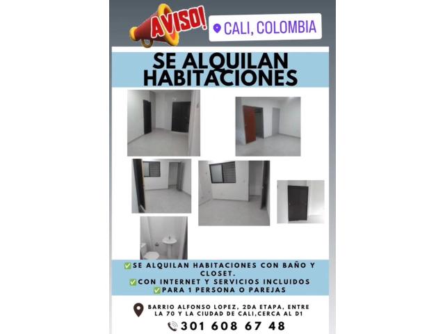 Habitaciones, Alquiler en Alfonso López