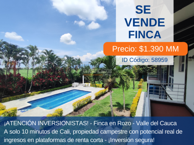 Fincas y Casas Campestres, Venta en Palmira