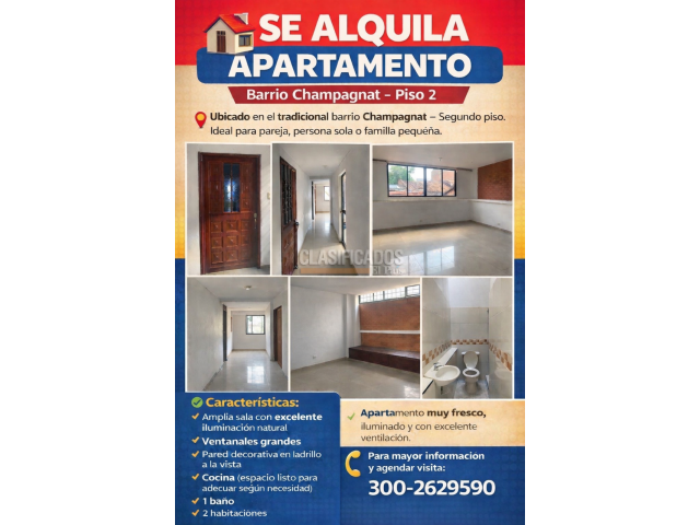 Apartaestudios, Alquiler en Champagñat