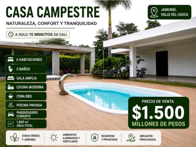 Fincas y Casas Campestres, Venta en Jamundí