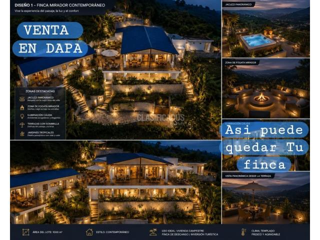 Fincas y Casas Campestres, Venta en Dapa