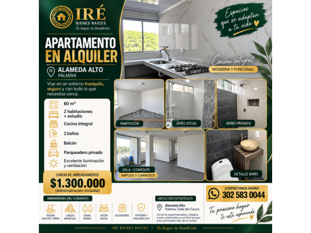 Apartamentos, Alquiler en Palmira
