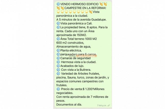 Fincas y Casas Campestres, Venta en La Reforma