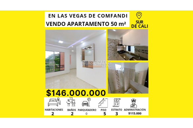 Apartamentos, Venta, Valle del Lili - $146.000.000