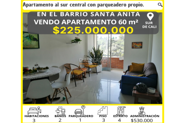 Apartamentos, Venta, Santa Anita - $225.000.000