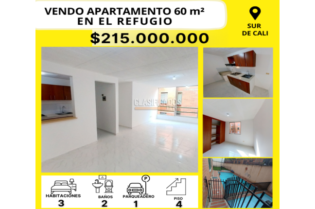 Apartamentos, Venta, El Refugio - $215.000.000