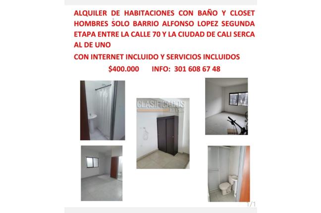 Habitaciones, Alquiler en Alfonso López