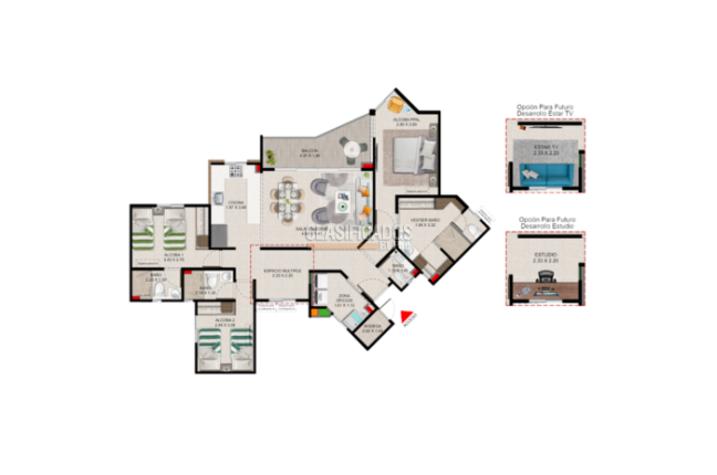 Apartamentos, Venta, Valle del Lili - $498.000.000