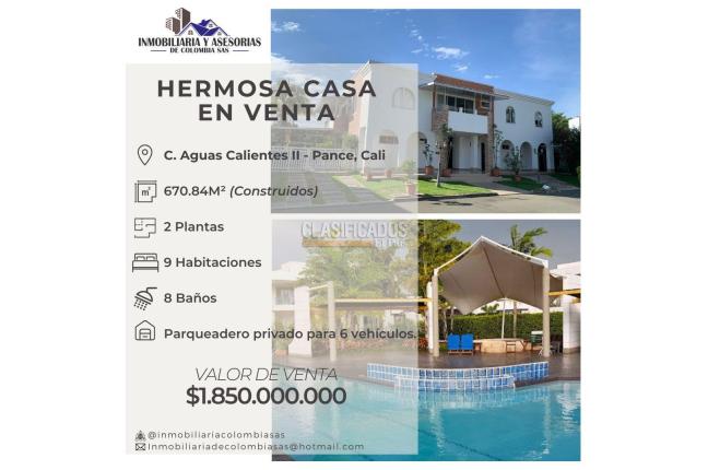 Casas, Venta, Pance - $1.850.000.000