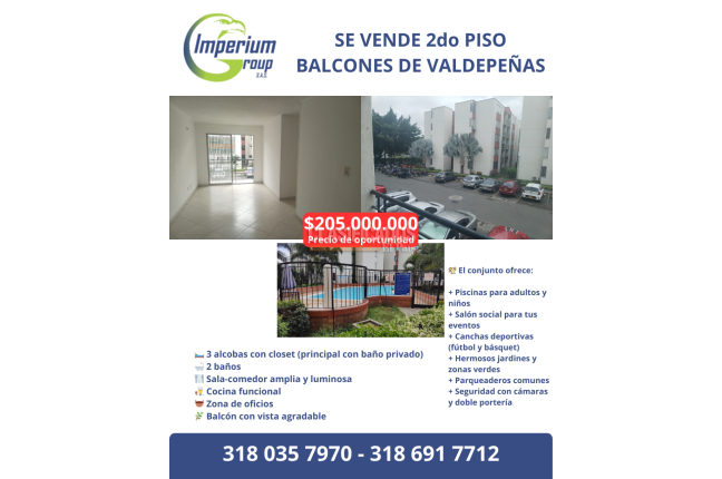 Apartamentos, Venta, Valdepeñas - $205.000.000