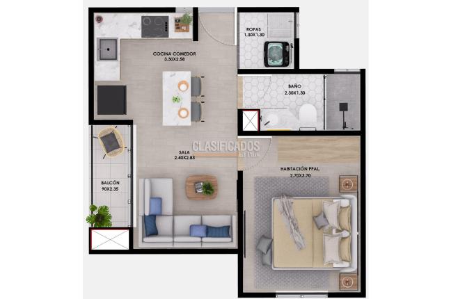 Apartaestudios, Venta, Pance - $262.000.000