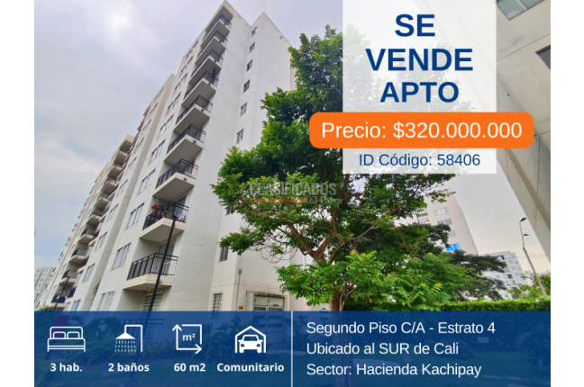Apartamentos, Venta, Hacienda Kachipay - $320.000.000