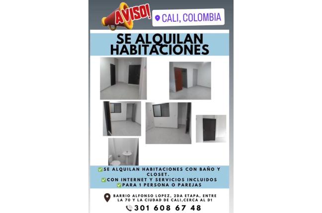 Habitaciones, Alquiler en Alfonso López