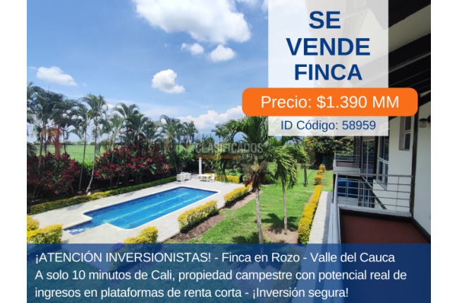 Fincas y Casas Campestres, Venta en Palmira