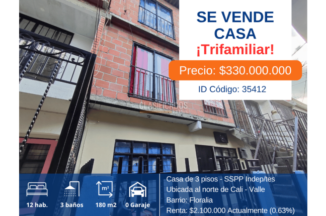 Casas, Venta, Floralia - $330.000.000