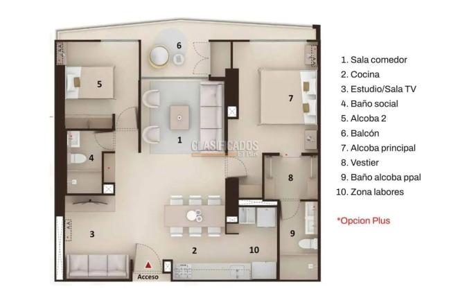 Apartamentos, Venta, Santa Mónica Residencial - $1.050.000.000