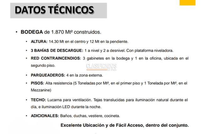 Locales y Bodegas, Alquiler en Yumbo