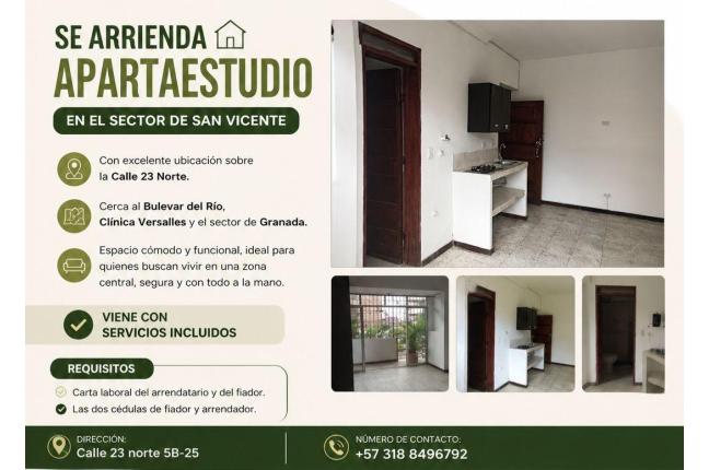 Apartaestudios, Alquiler en San Vicente