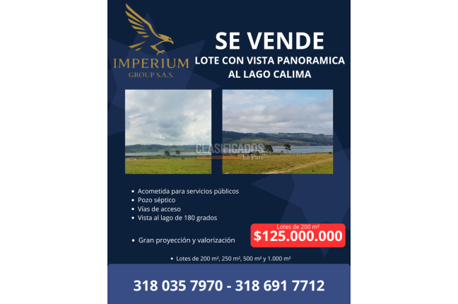 Lotes, Venta, Calima (Darién) - $125.000.000
