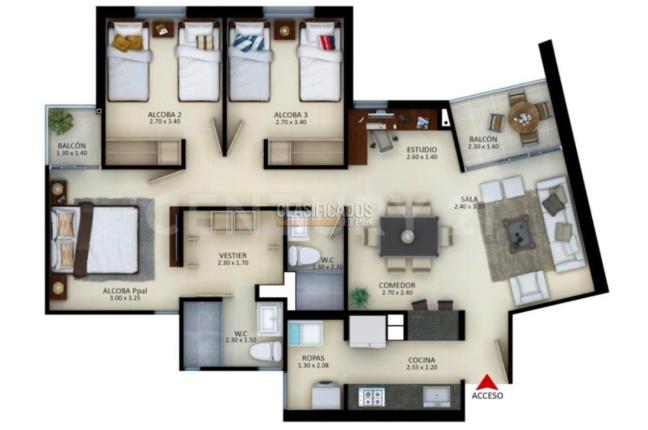 Apartamentos, Alquiler, Caney - $3.250.000