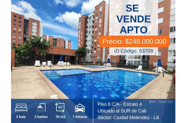 Apartamentos, Venta, Ciudad Melendez - $248.000.000