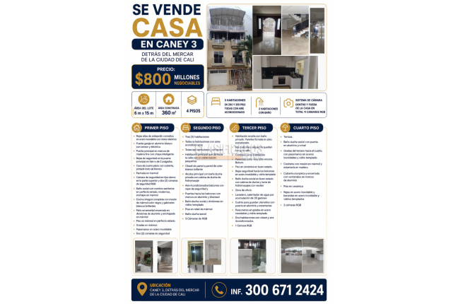 Casas, Venta en Caney