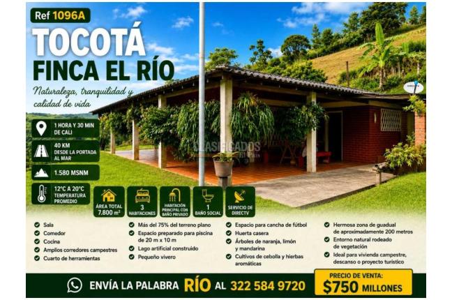 Fincas y Casas Campestres, Venta en Dagua
