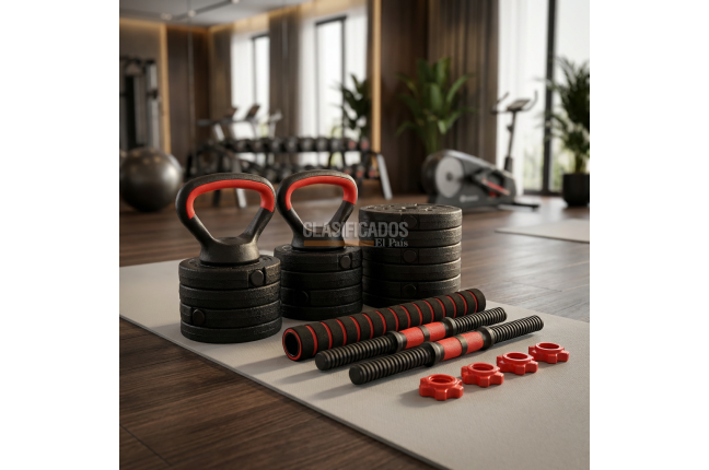 Kit Pesas Mancuerna 20kg Set Convertible - Mercancías Diversas