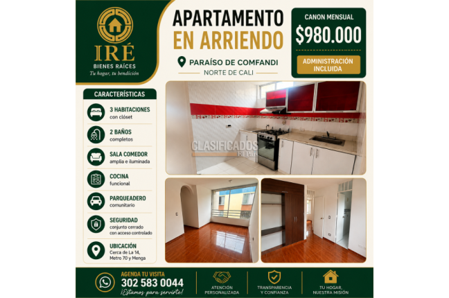 Apartamentos, Alquiler, Metropolitano del Norte - $980.000