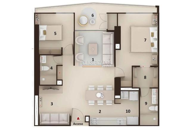 Apartamentos, Venta, Santa Mónica Norte - $970.000.000