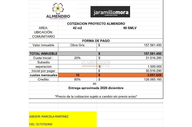 Apartamentos, Venta, Kachipay - $156.000.000