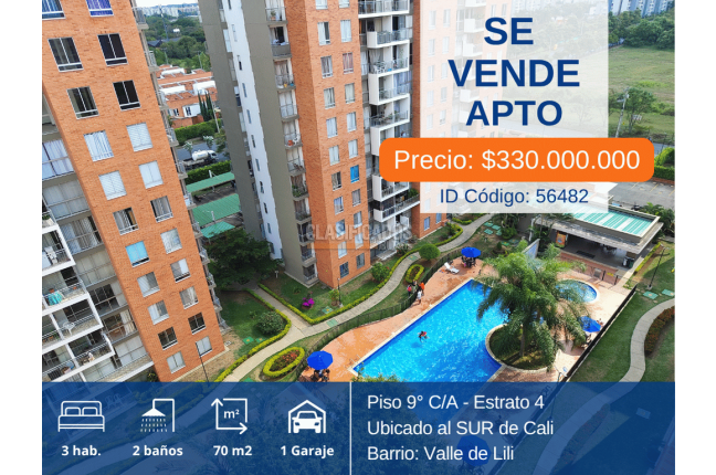 Apartamentos, Venta, Valle del Lili - $330.000.000