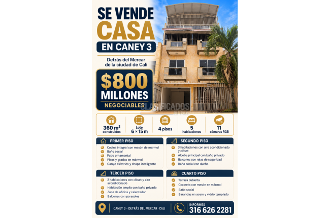 Casas, Venta en Caney