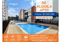 Apartamentos, Alquiler, Valle del Lili - $2.000.000