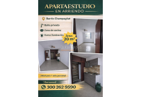 Apartaestudios, Alquiler, Champagñat - $580.000