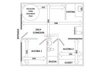 Apartaestudios, Alquiler, Las Granjas - $700.000