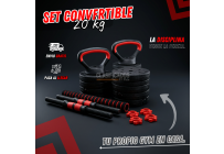 Kit Pesas Mancuerna 20kg Set Convertible - Mercancías Diversas
